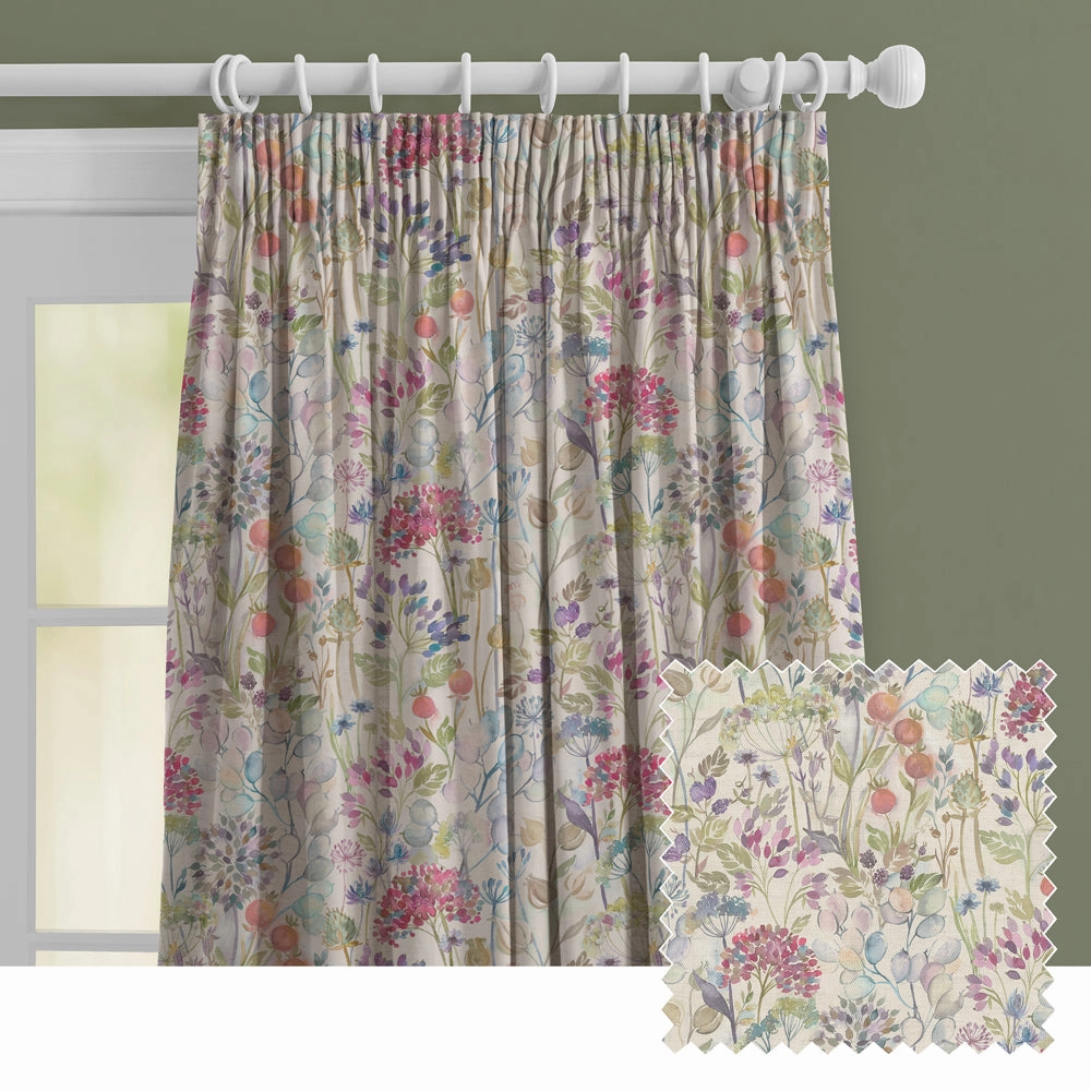 Hedgerow Printed Made to Measure Curtains Creambedding sets ,throw blankets 