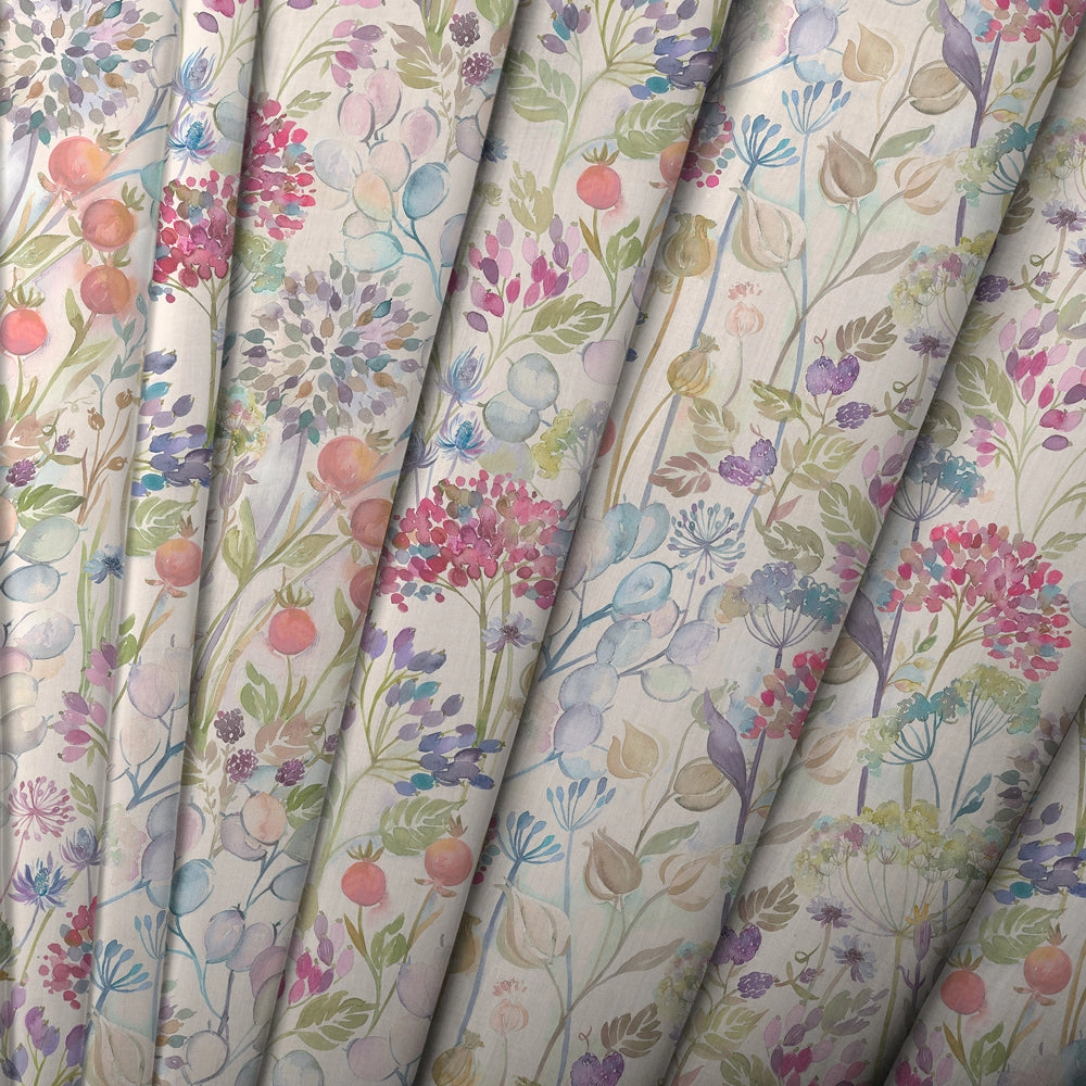 Hedgerow Printed Made to Measure Curtains Cream