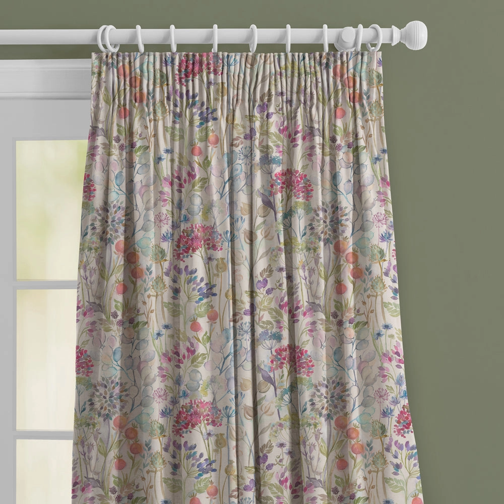 Hedgerow Printed Made to Measure Curtains Cream