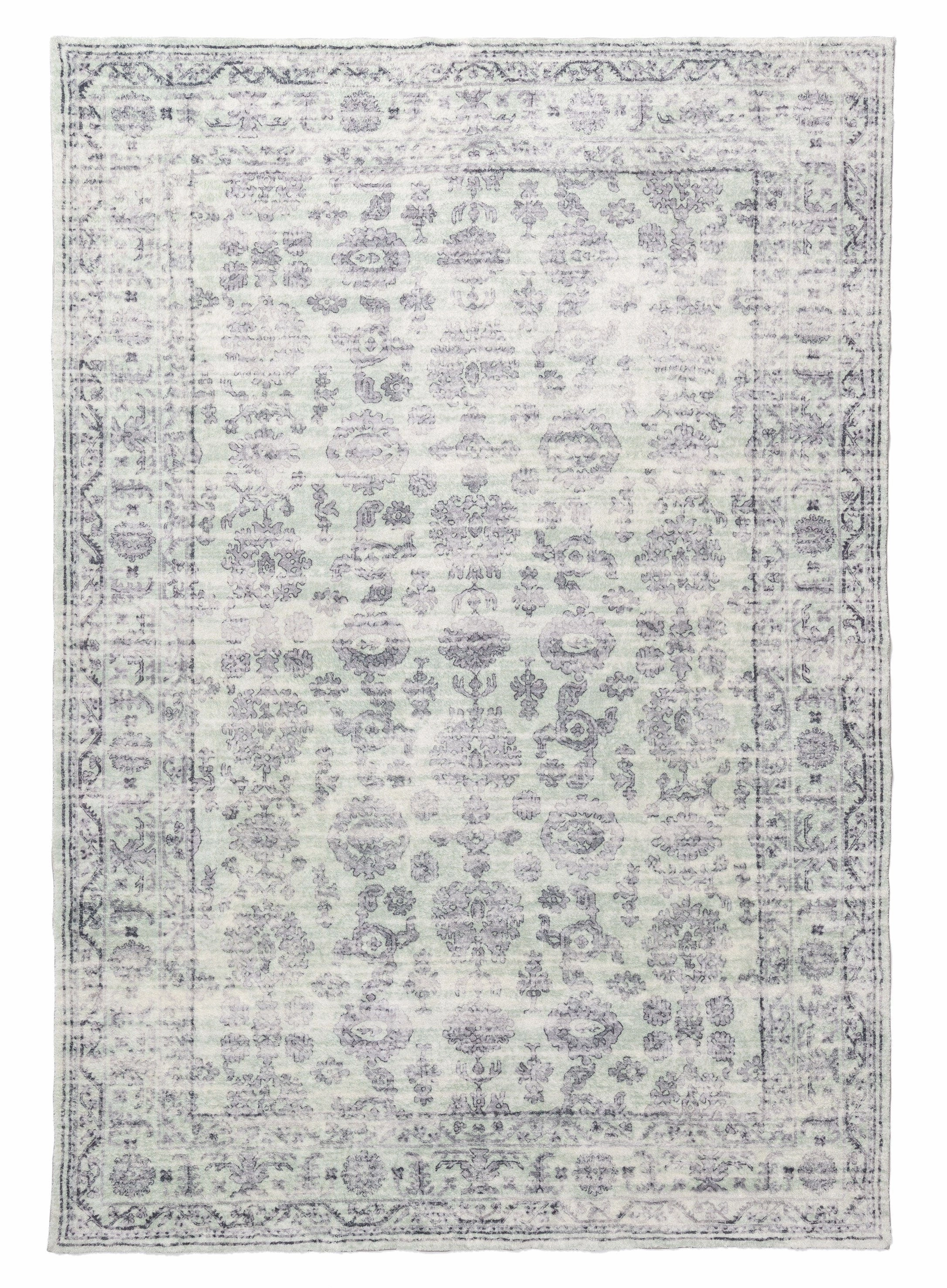Heidi Green and Grey Distressed Washable Rug *NO RETURNS UNLESS FAULTYmodern color block patchwork rug