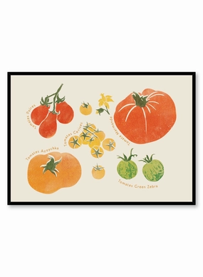 Heirloom Tomato Block Print, Posterpop culture themed posters