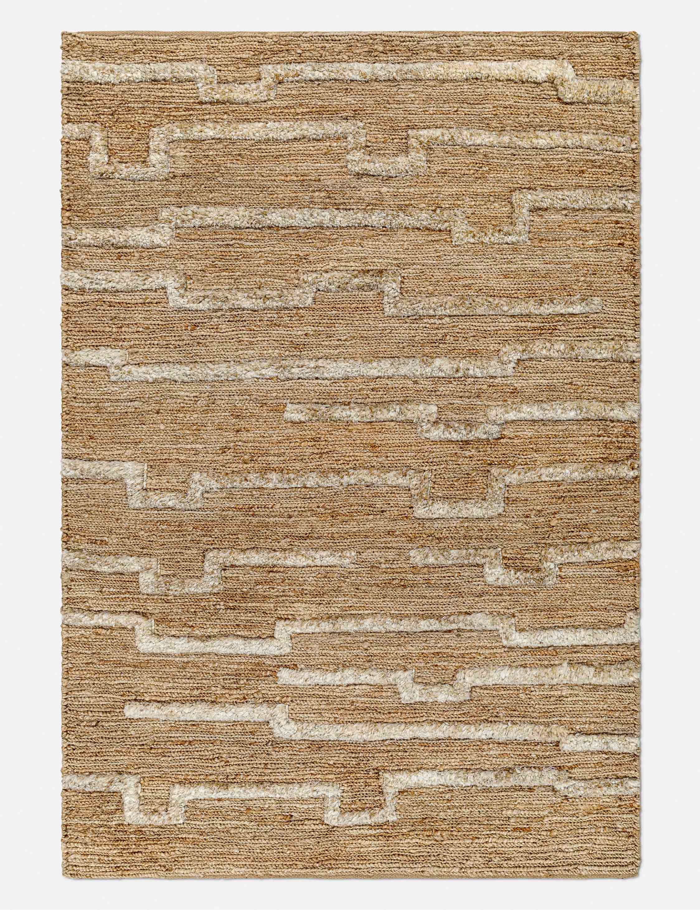 Helbig Handwoven Jute Morrocan Style Rugmodern color block patchwork rug