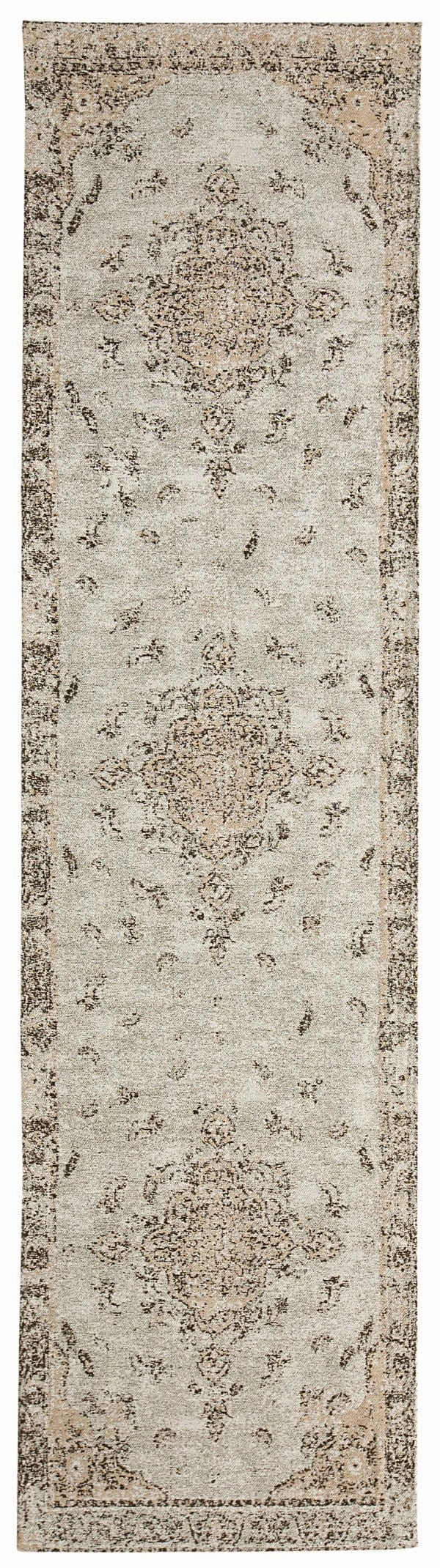 Helena White and Peach Turkish Style Distressed Runner Rug *NO RETURNS UNLESS FAULTYmodern color block patchwork rug