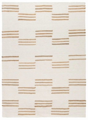 Hendrix Asymmetrical Striped Jute Wool Rugmodern color block patchwork rug