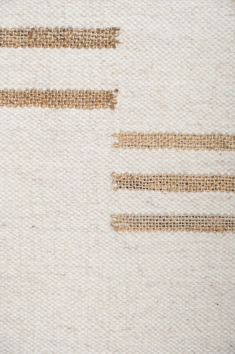Hendrix Asymmetrical Striped Jute Wool Rug