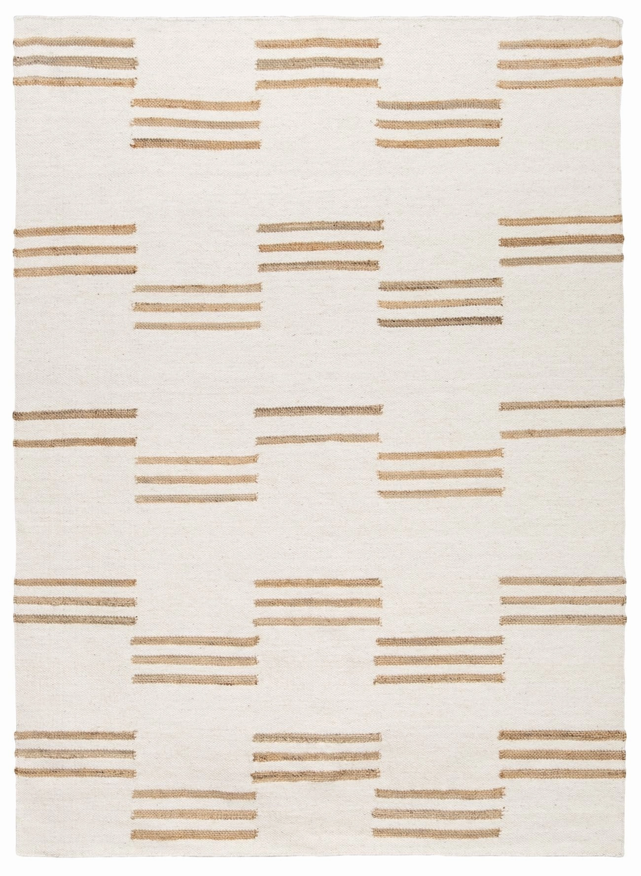 Hendrix Asymmetrical Striped Jute Wool Rugmodern color block patchwork rug