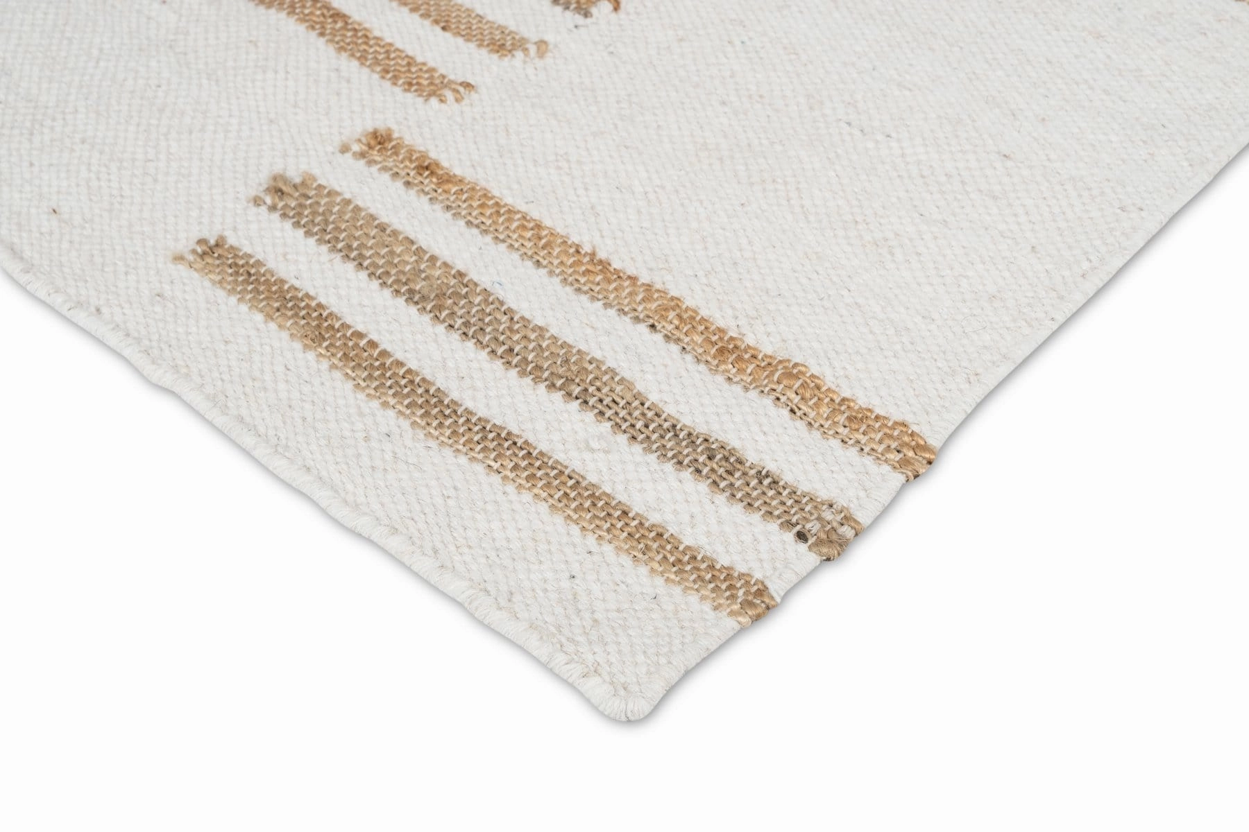 Hendrix Asymmetrical Striped Jute Wool Rug