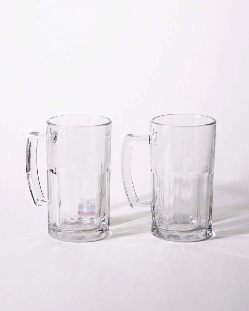 Heritage Glass Beer Mugs - Set of 2