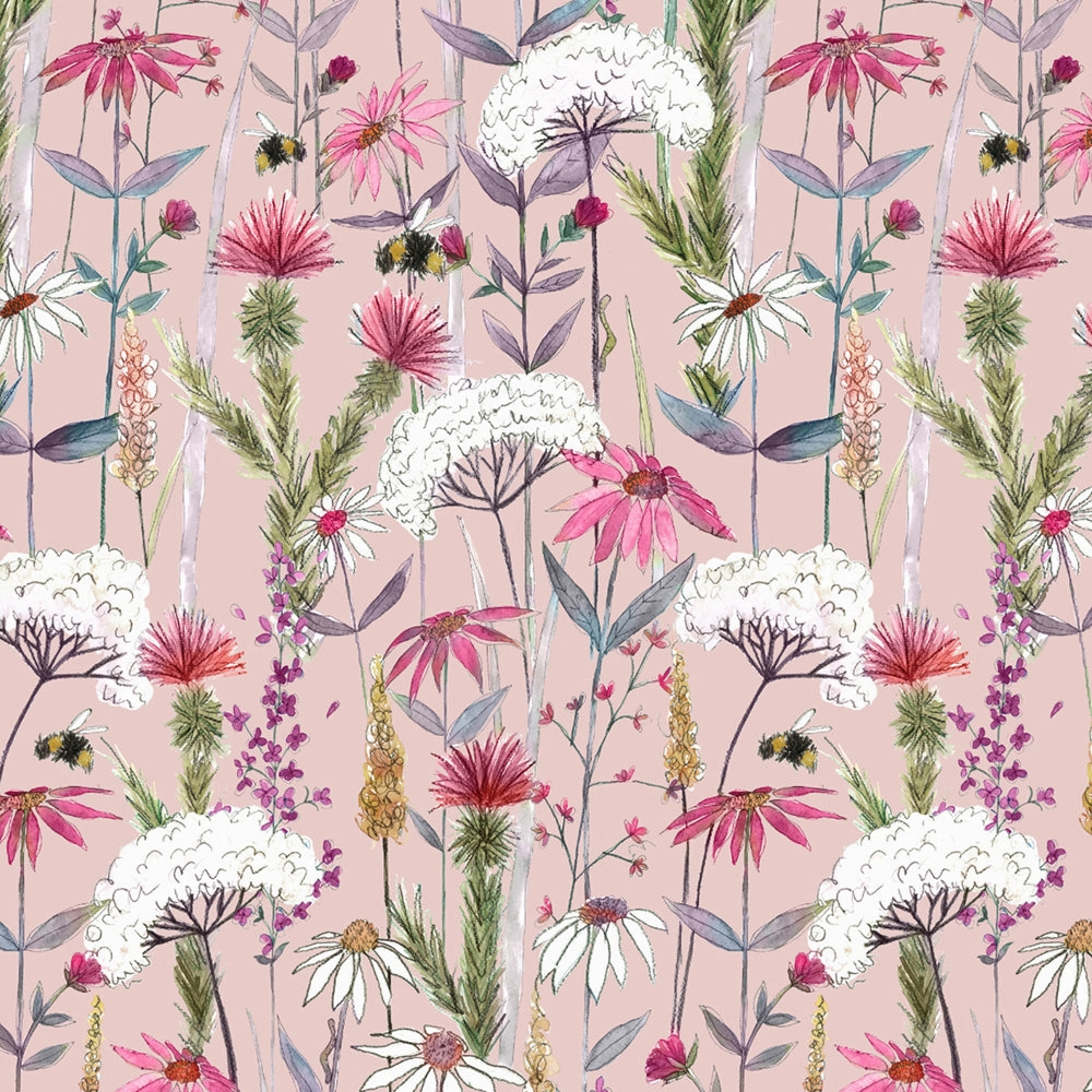 Hermione Printed Cotton Made to Measure Roman Blinds Blush