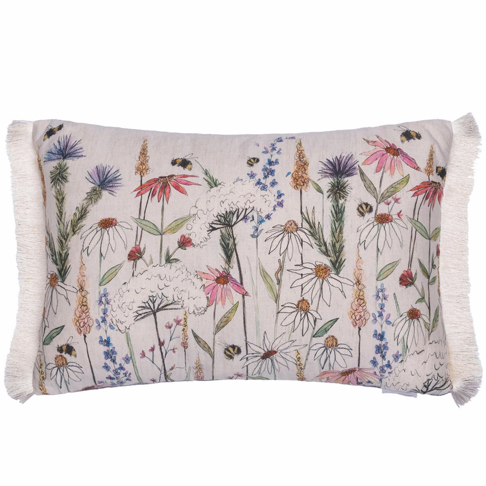 Hermione Printed Feather Cushion Linen