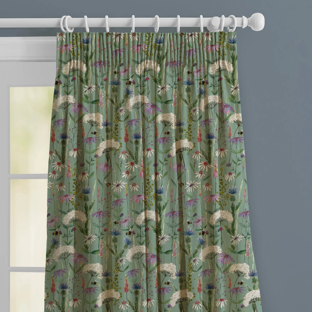 Hermione Printed Made to Measure Curtains Verde