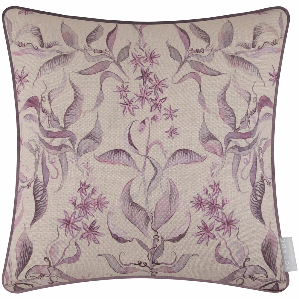 Hettie Printed Piped Cushion Hyacinth