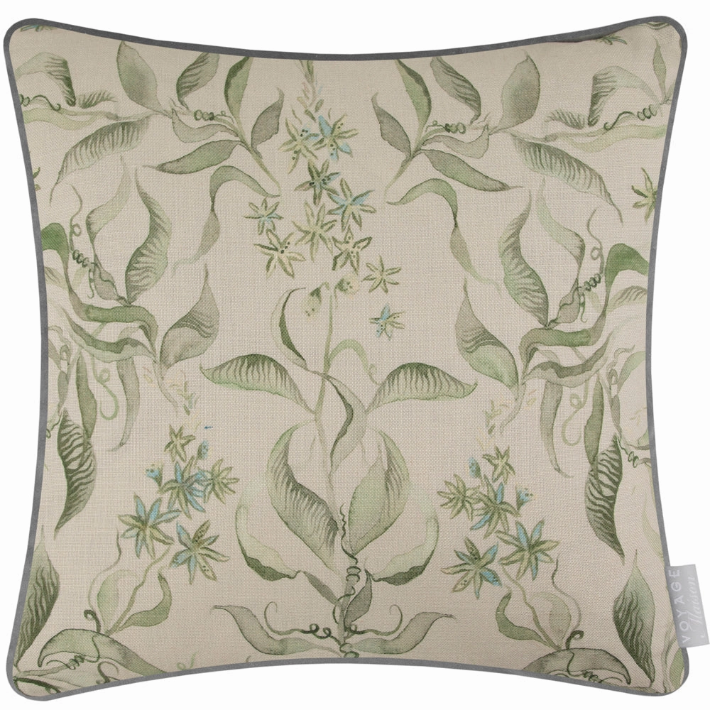 Hettie Printed Piped Cushion Vine