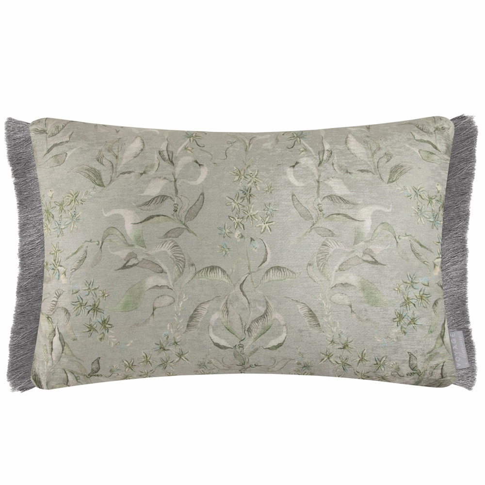 Hettie Printed Ruche Fringe Cushion Eden