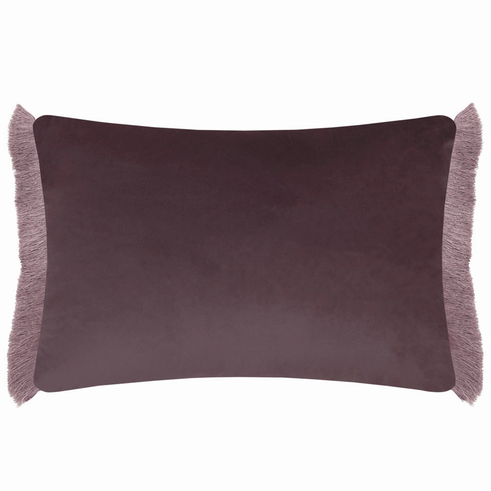 Hettie Printed Ruche Fringe Cushion Viola