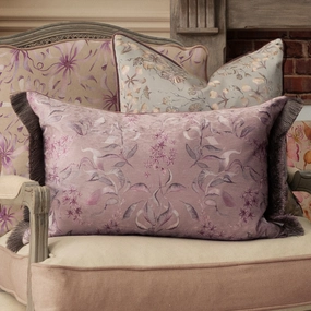 Hettie Printed Ruche Fringe Cushion Violabedding sets ,throw blankets 
