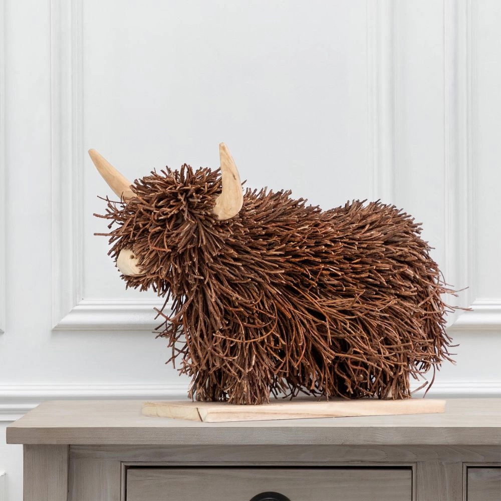 Hewie Wooden Sculpture Brownmodern home decor ,home decor for bedroom 