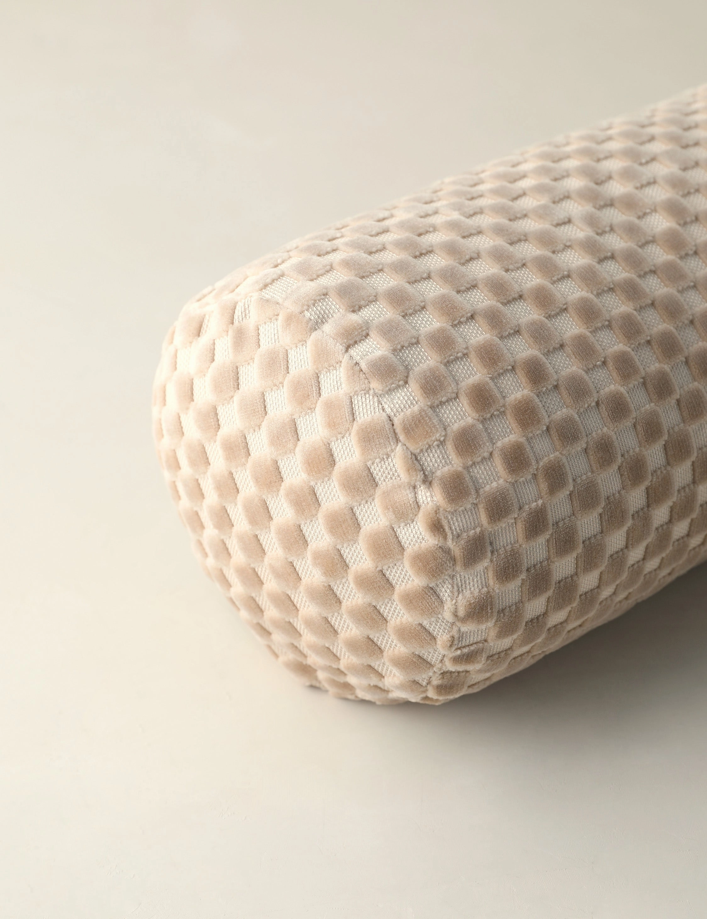 Hi-Lo Checker Velvet Long Bolster Pillow by Sarah Sherman Samuel