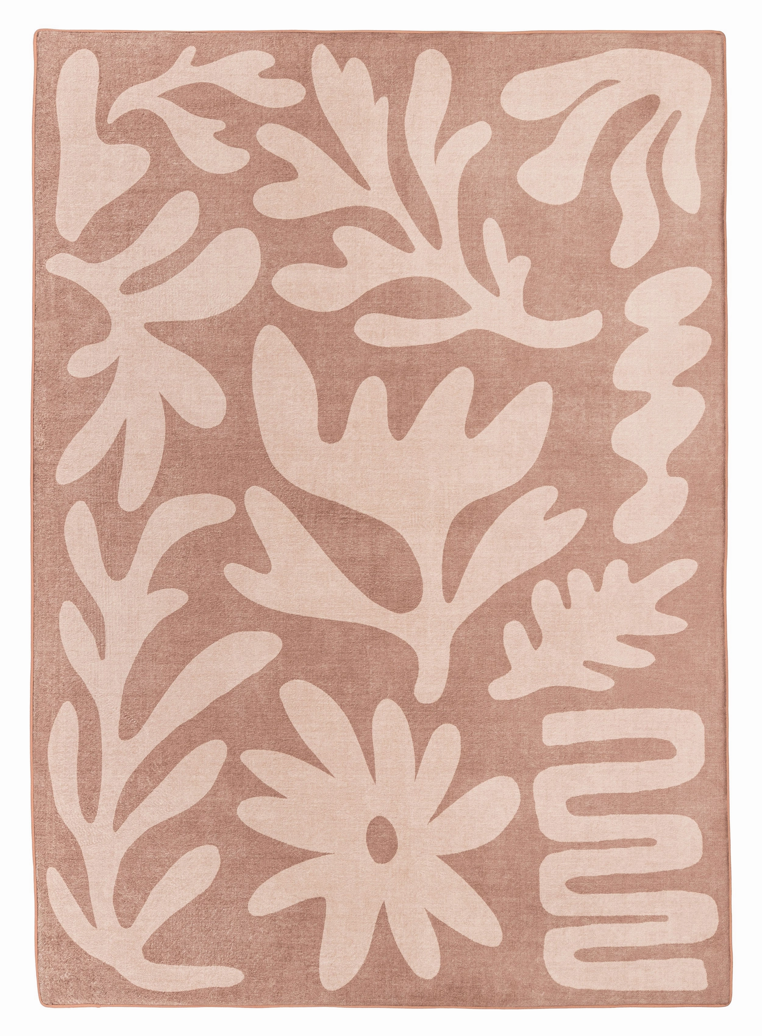 Hira Pink Beige Shapes Rollie Pollie Playmatmodern color block patchwork rug