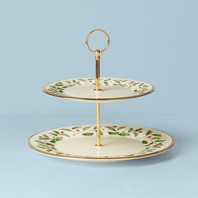 Holiday 2-Tiered Servermultipurpose serving tray