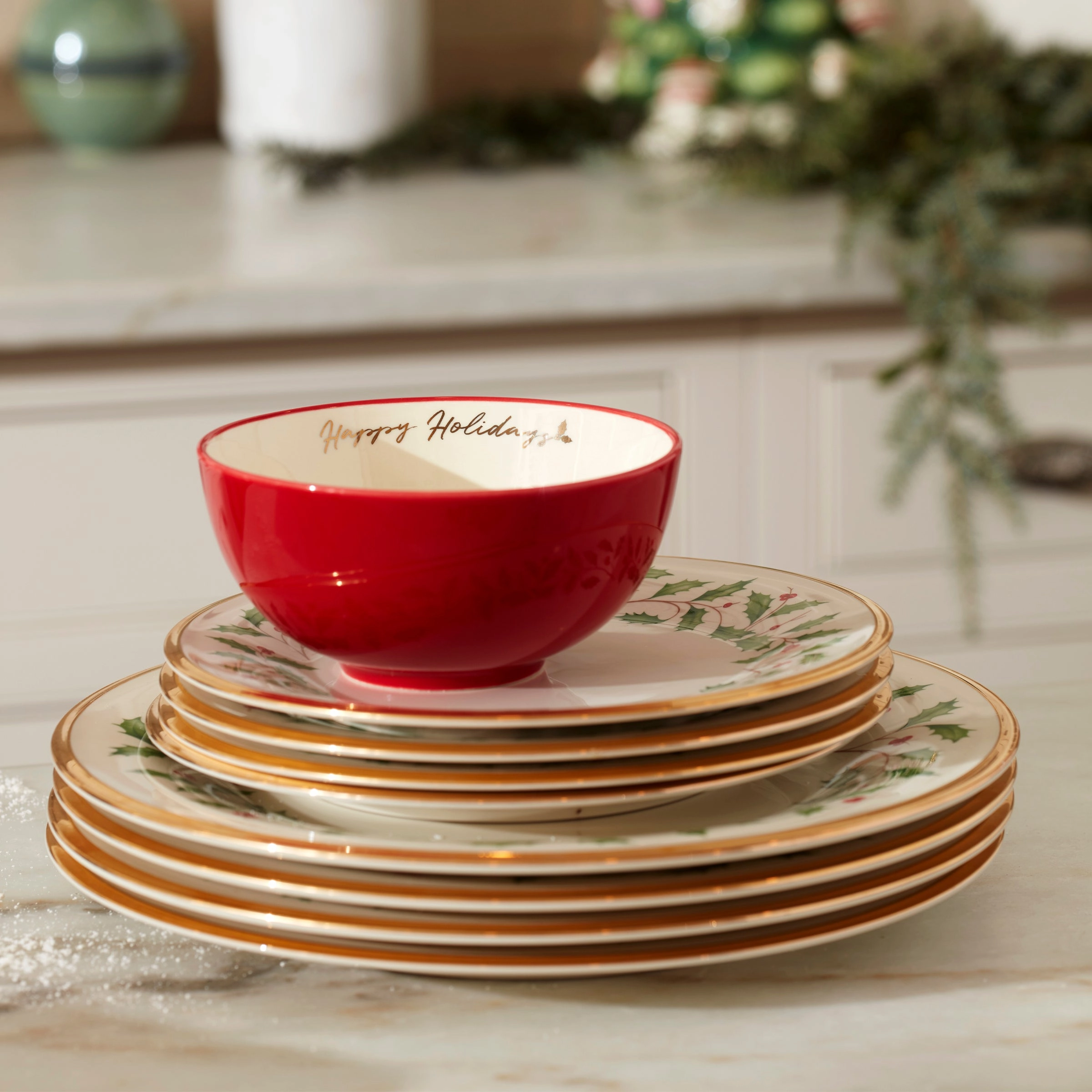 Holiday 6-Piece Salad Plate Set