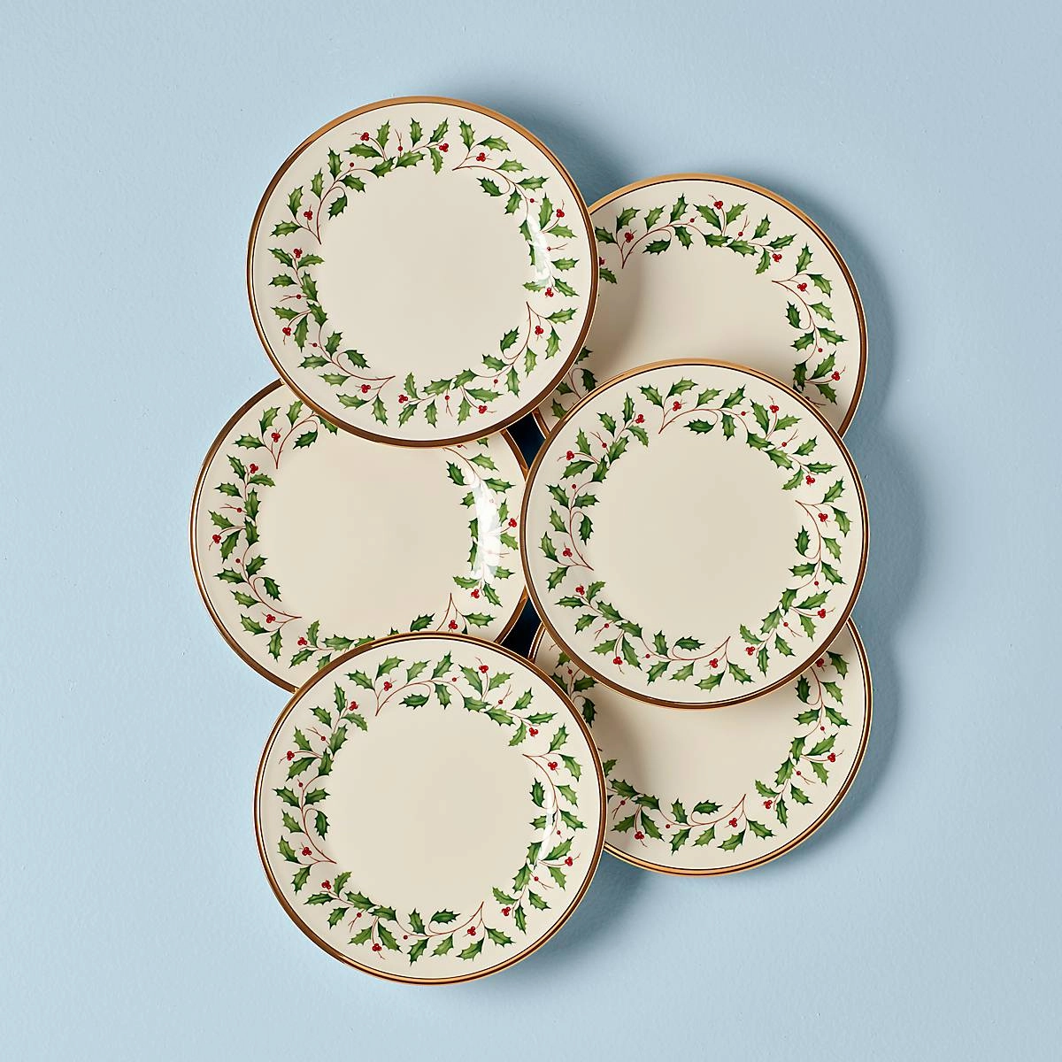 Holiday 6-Piece Salad Plate Setmodern kitchen decor ,kitchen dinner set ,dinnerware 