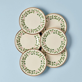 Holiday 6-Piece Salad Plate Setmodern kitchen decor ,kitchen dinner set ,dinnerware 