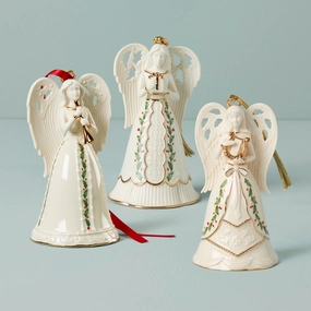 Holiday Angel Bell Ornaments - Set Of 3home decorative items