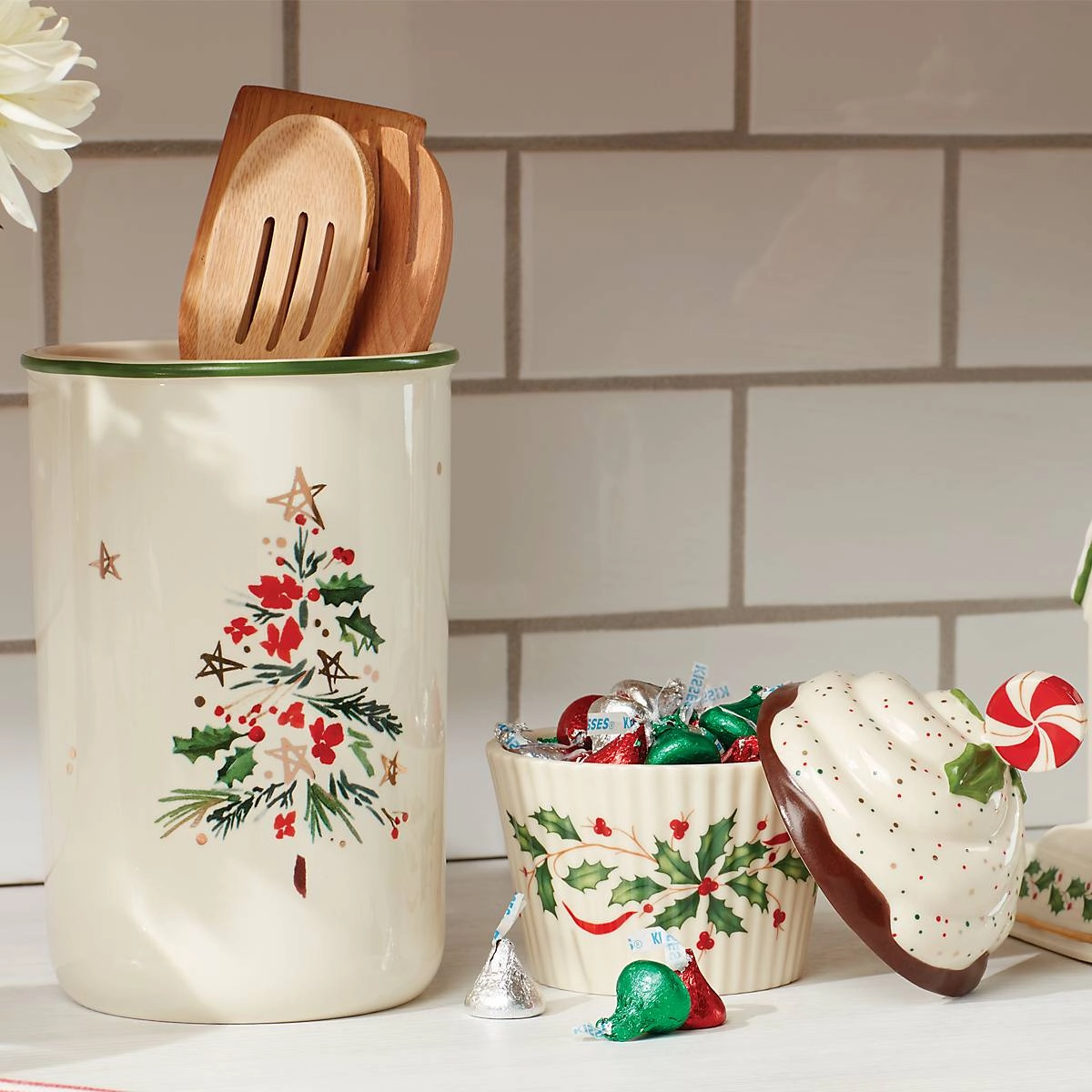 Holiday Bakeshop Cupcake Candy Dish