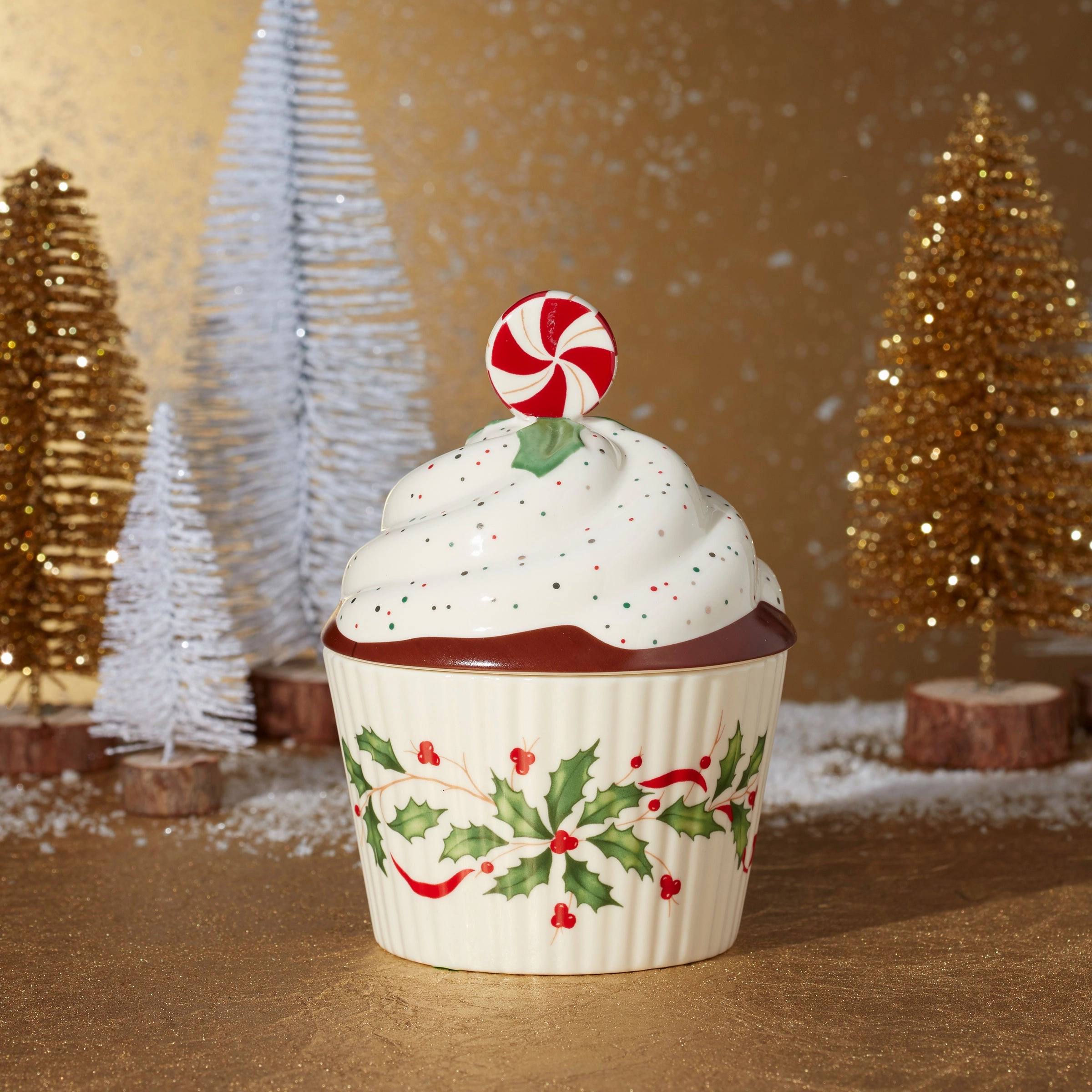 Holiday Bakeshop Cupcake Candy Dish