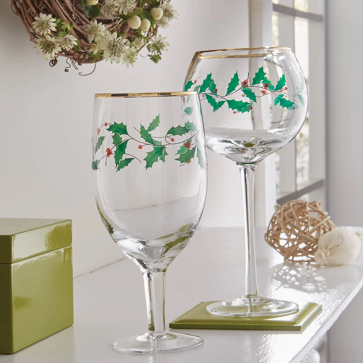 Holiday  Balloon Glasses - Set Of 4