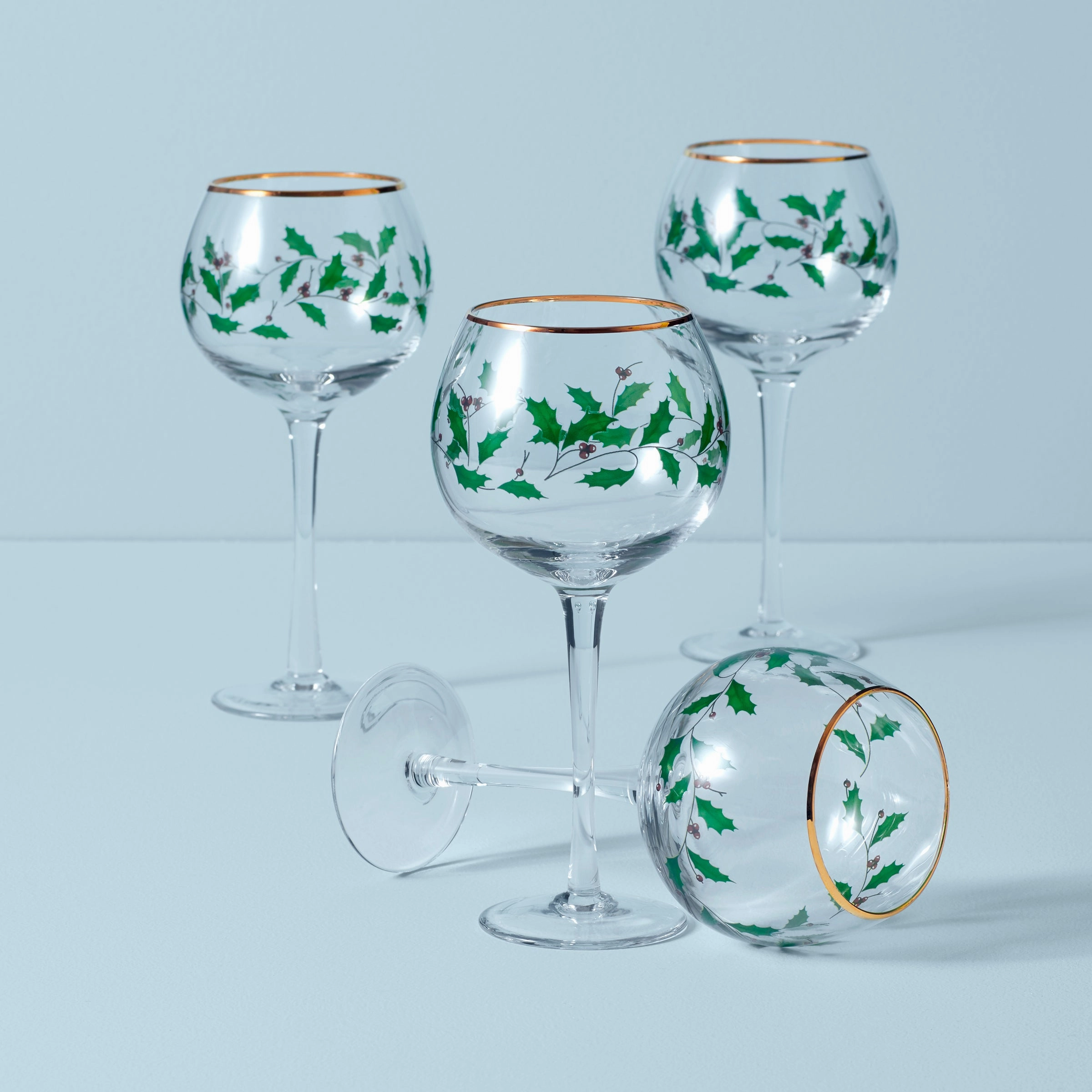 Holiday  Balloon Glasses - Set Of 4glass cups ,personalized mugs 