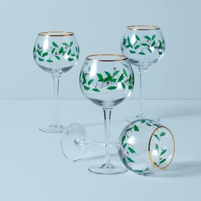 Holiday  Balloon Glasses - Set Of 4glass cups ,personalized mugs 
