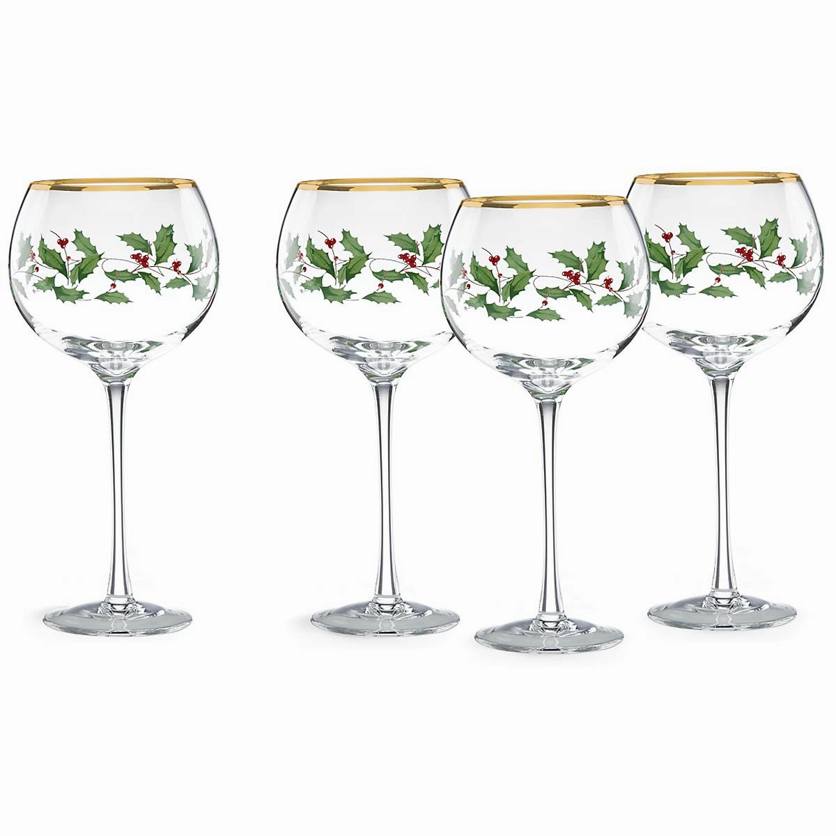 Holiday  Balloon Glasses - Set Of 4
