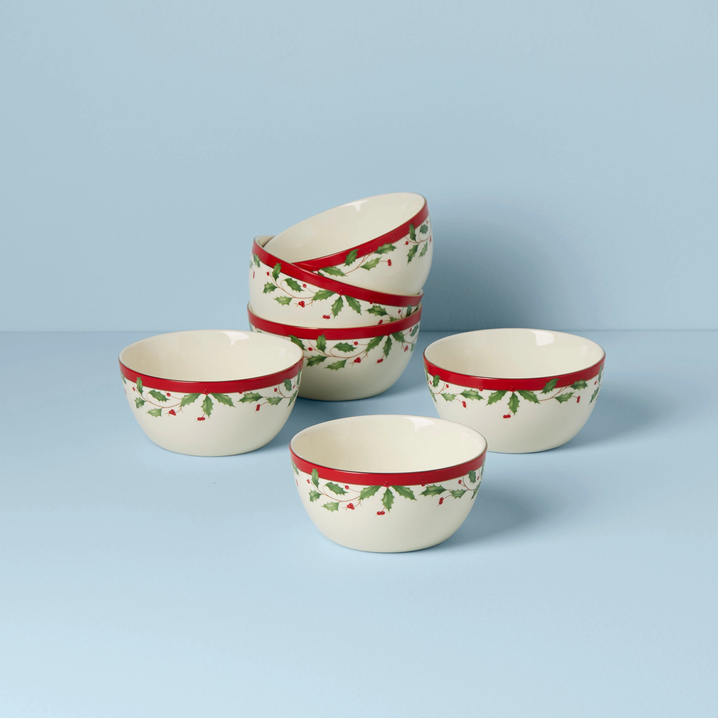 Holiday Dessert Bowls - Set of 6modern kitchen decor ,kitchen dinner set ,dinnerware 