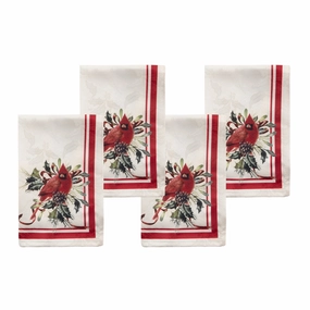 Holiday Winter Greetings Dinner Napkins - Set Of 4home decor ,wall decor 