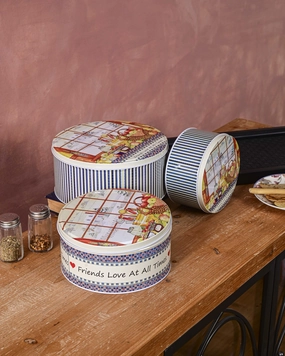 Homestead Round Storage Canister - Set Of 3modern kitchen decor ,kitchen dinner set ,dinnerware 
