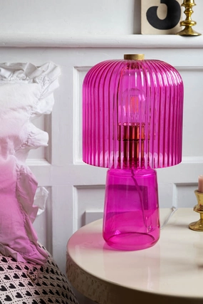 Hot Pink Seventies Glass Table Lampkids table lamp,modern table lamp