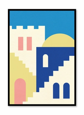 Houses and Stairs of Rabat, Posterpop culture themed posters