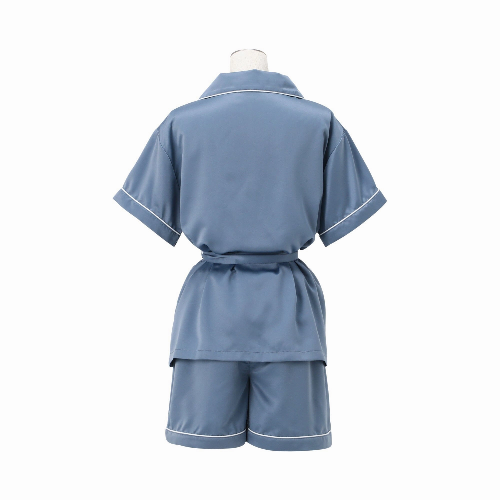 Hyaluronan Logo Embroidery Short Sleeve Short Pants Pajamas Blue