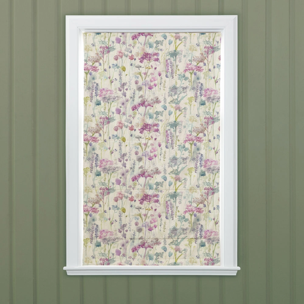 Ilinizas Printed Cotton Made to Measure Roman Blinds Summer Natural