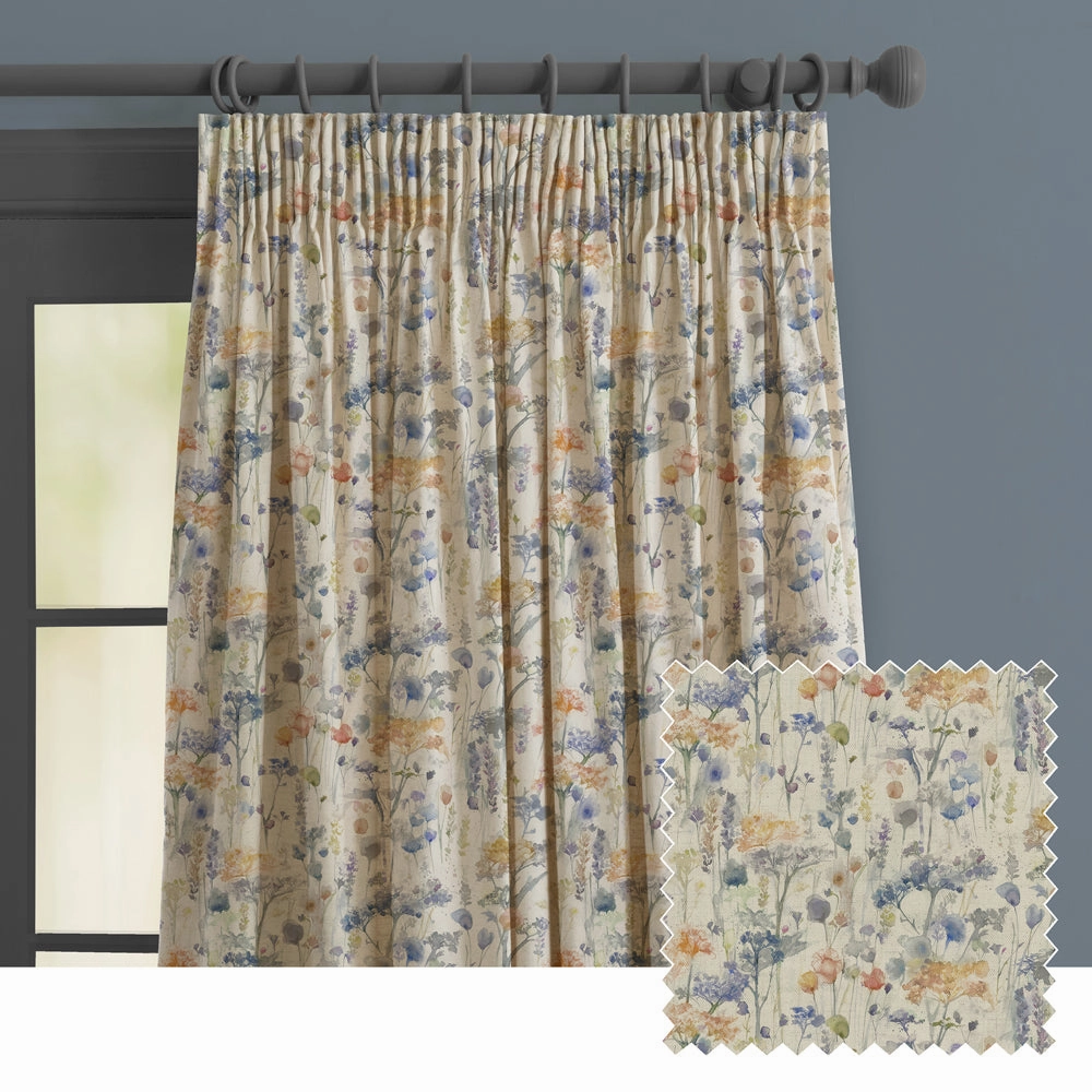 Ilinizas Printed Made to Measure Curtains Clementine Naturalbedding sets ,throw blankets 
