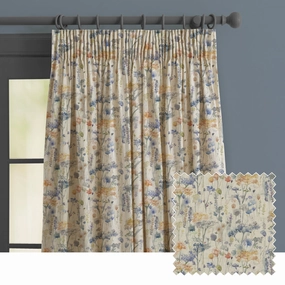 Ilinizas Printed Made to Measure Curtains Clementine Naturalbedding sets ,throw blankets 