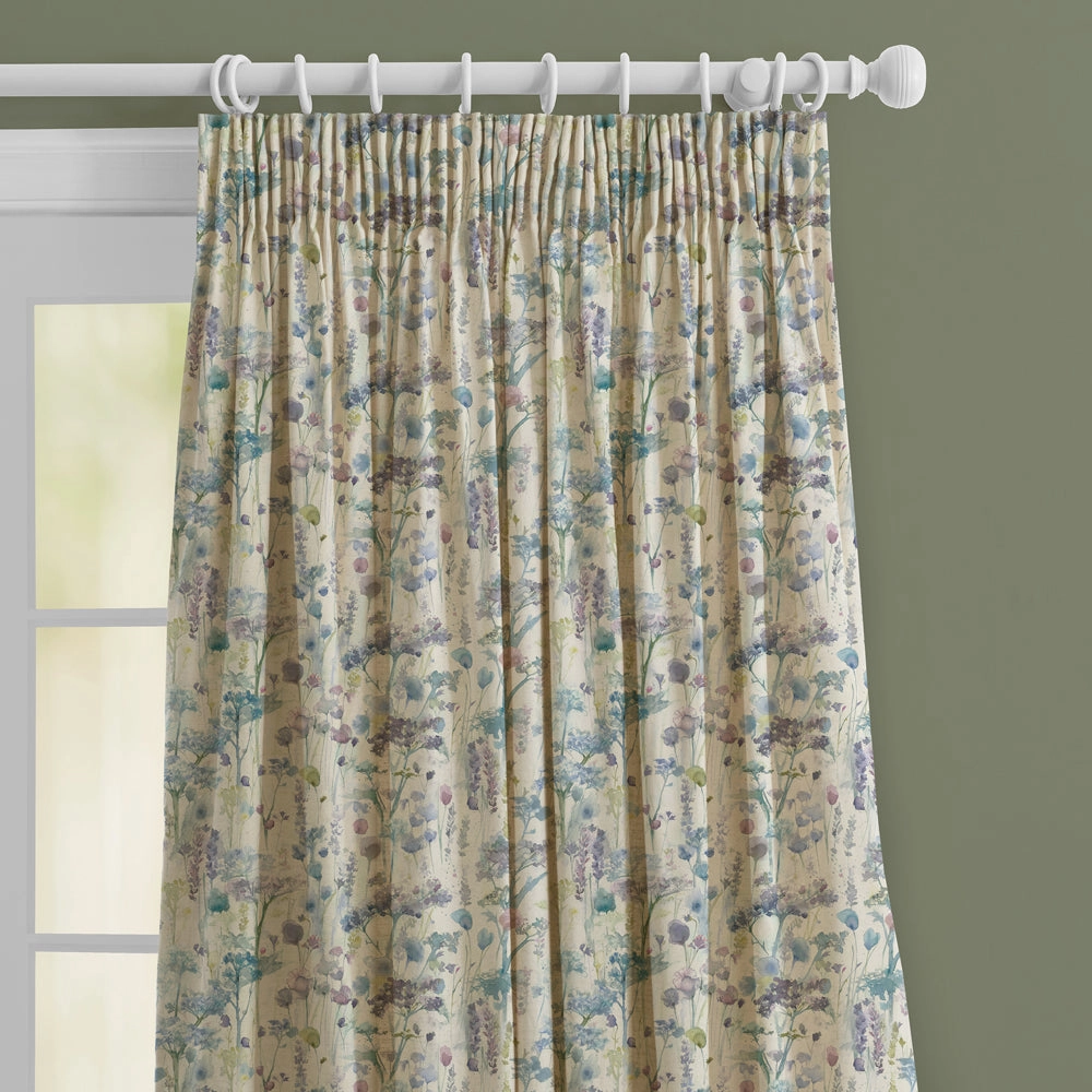 Ilinizas Printed Made to Measure Curtains Violet Natural