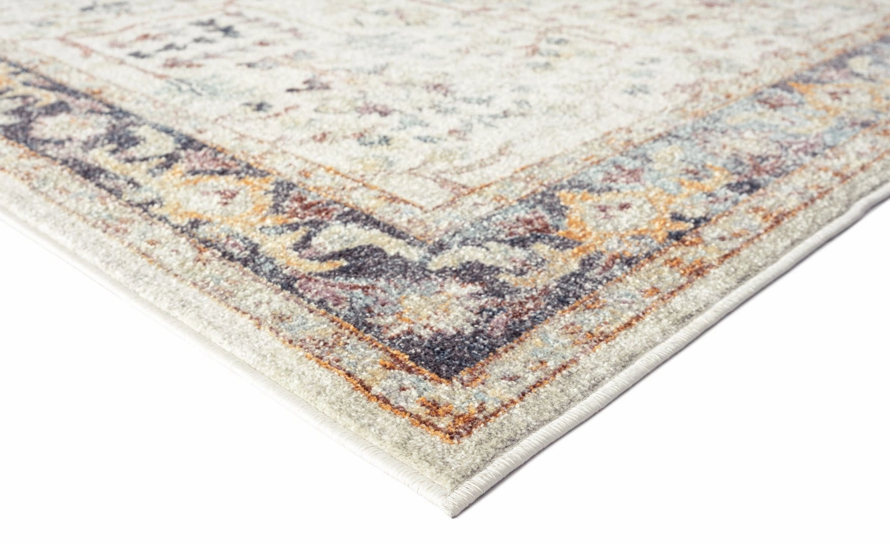 Indiana Blue and Purple Multi-Colour Distressed Rug