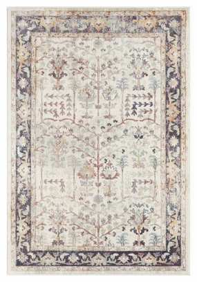 Indiana Blue and Purple Multi-Colour Distressed Rugmodern color block patchwork rug
