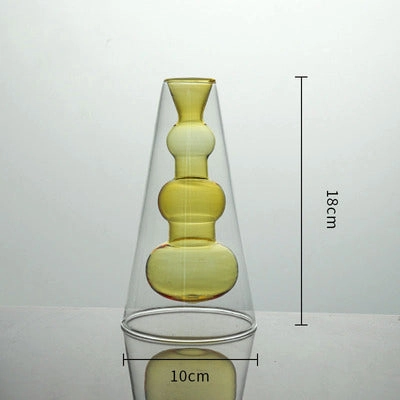 Inside Out Double Walled Glass Vase