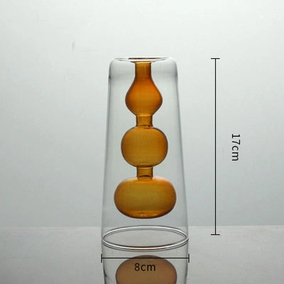Inside Out Double Walled Glass Vase
