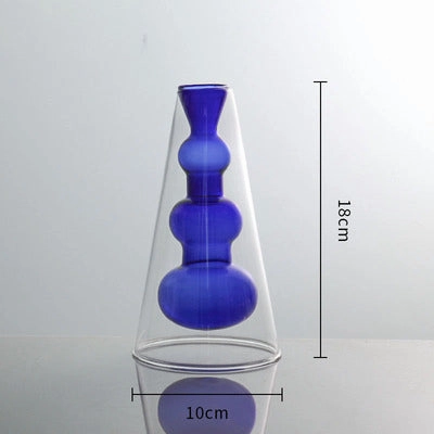 Inside Out Double Walled Glass Vase