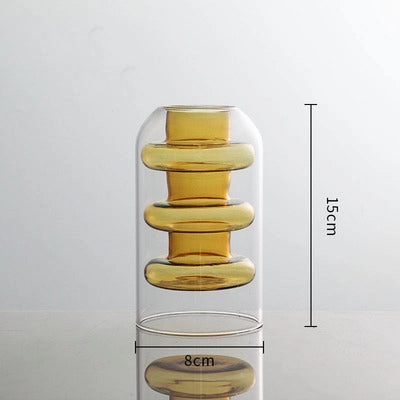 Inside Out Double Walled Glass Vase